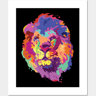 Lion Head Pop Art Posters and Art